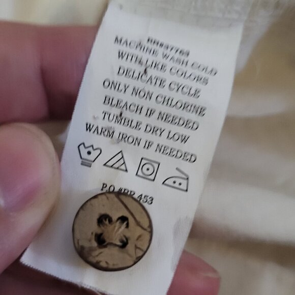 Cubavera Men's Shirt XL Linen Rayon Beige Cream Relaxed Short Sleeve Pocket - Picture 11 of 15